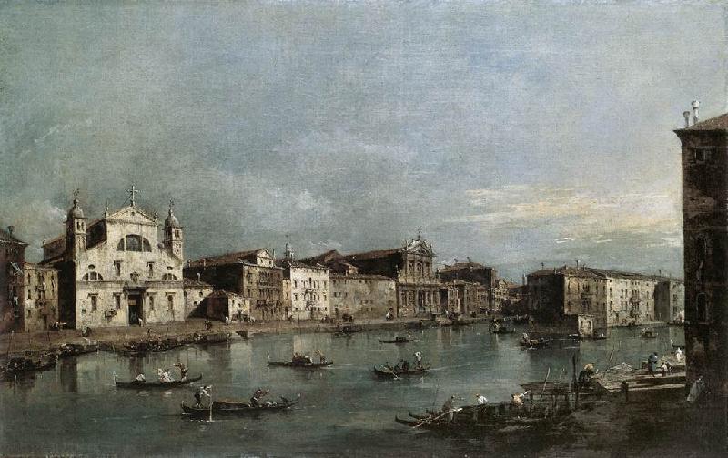 GUARDI, Francesco The Grand Canal with Santa Lucia and the Scalzi dfh France oil painting art